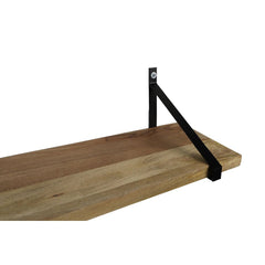 HSM Collection-Wandplank -100x25x20-Naturel/Zwart-Mango/Metaal