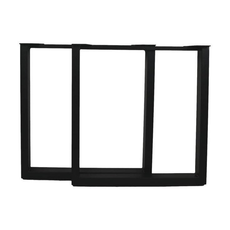 Eettafel U-poten - 70x8x72 - Zwart - Metaal - Set van 2