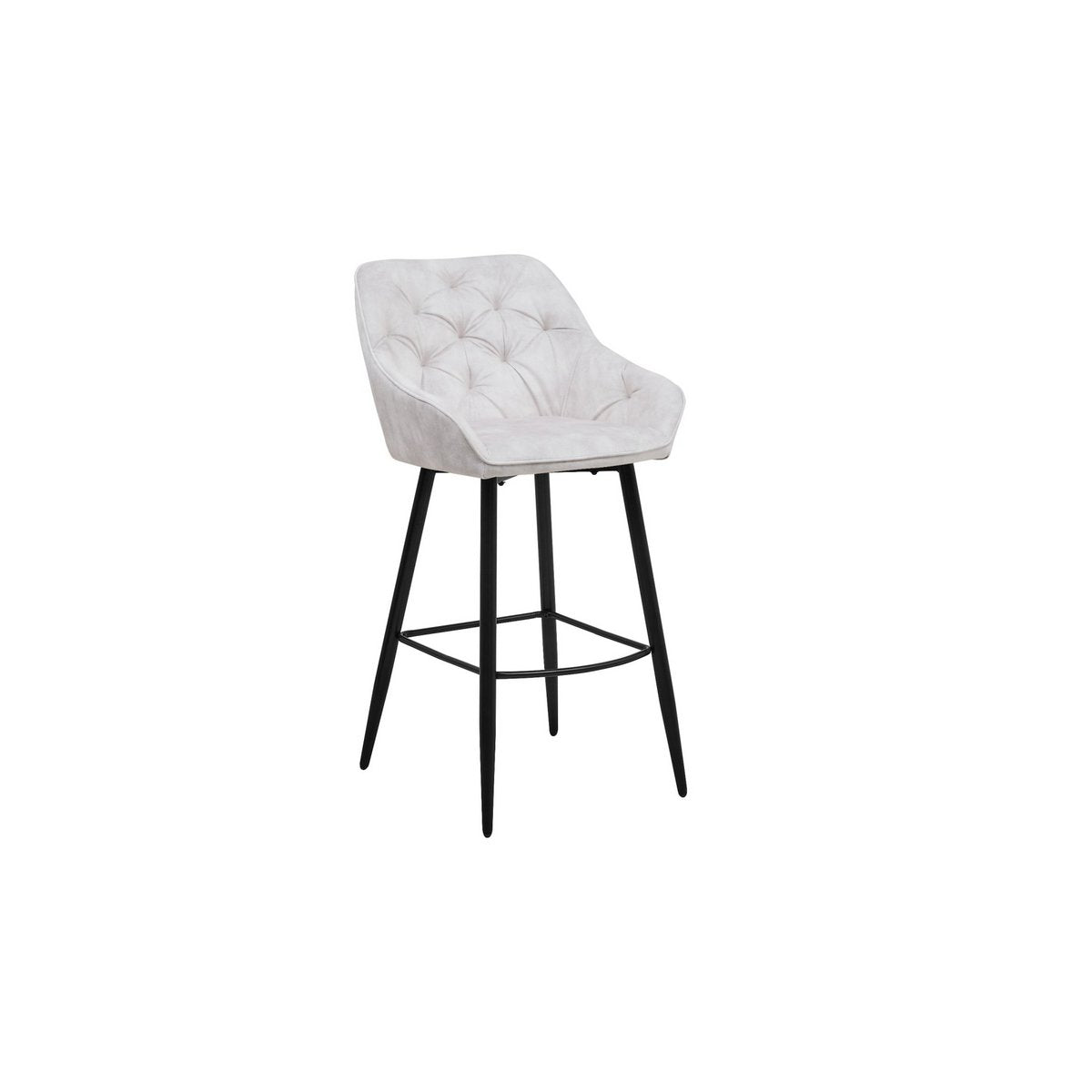 Barkruk Liverpool - Set van 2 - 56x61x107 - Fluweel/metaal - Beige