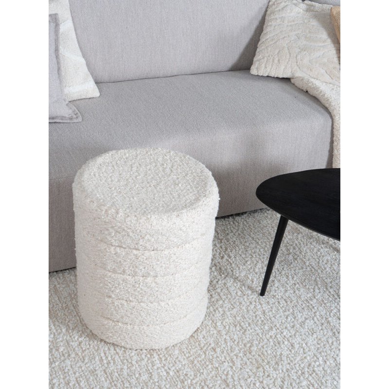 Poef Rosa - Naturel - 53xø43 cm
