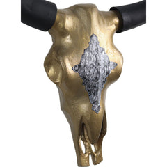 Buffelkop L - 80x80x10 - goud/zwart - metaal.