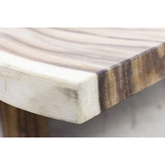 HSM Collection-Rechthoekig Tafelblad-140x60-70x6-Naturel-Munggur
