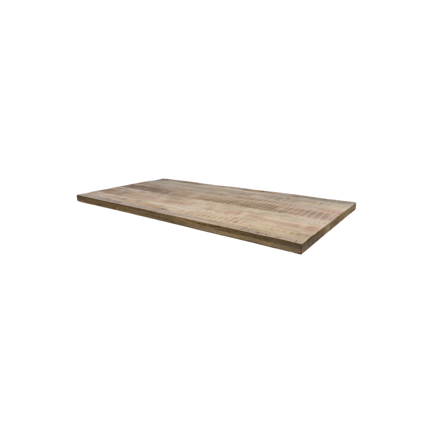HSM Collection-Rechthoekig Tafelblad Portland -220x100x2,5+2,5-Naturel-Mango