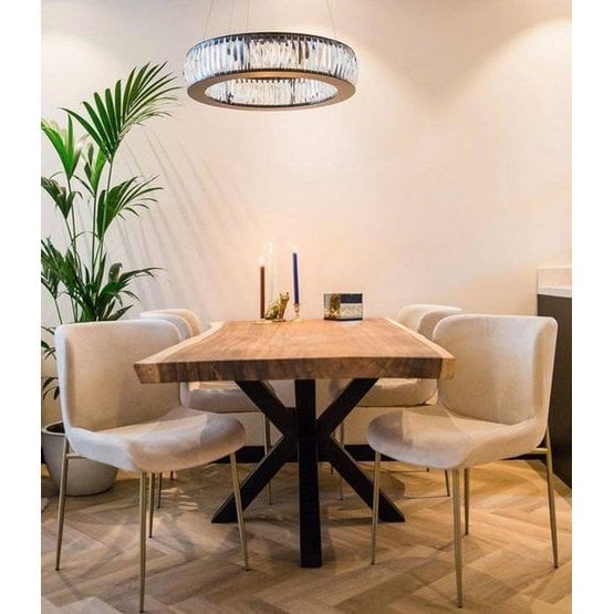 HSM Collection-Rechthoekig Tafelblad-250x90-100x6-Naturel-Munggur