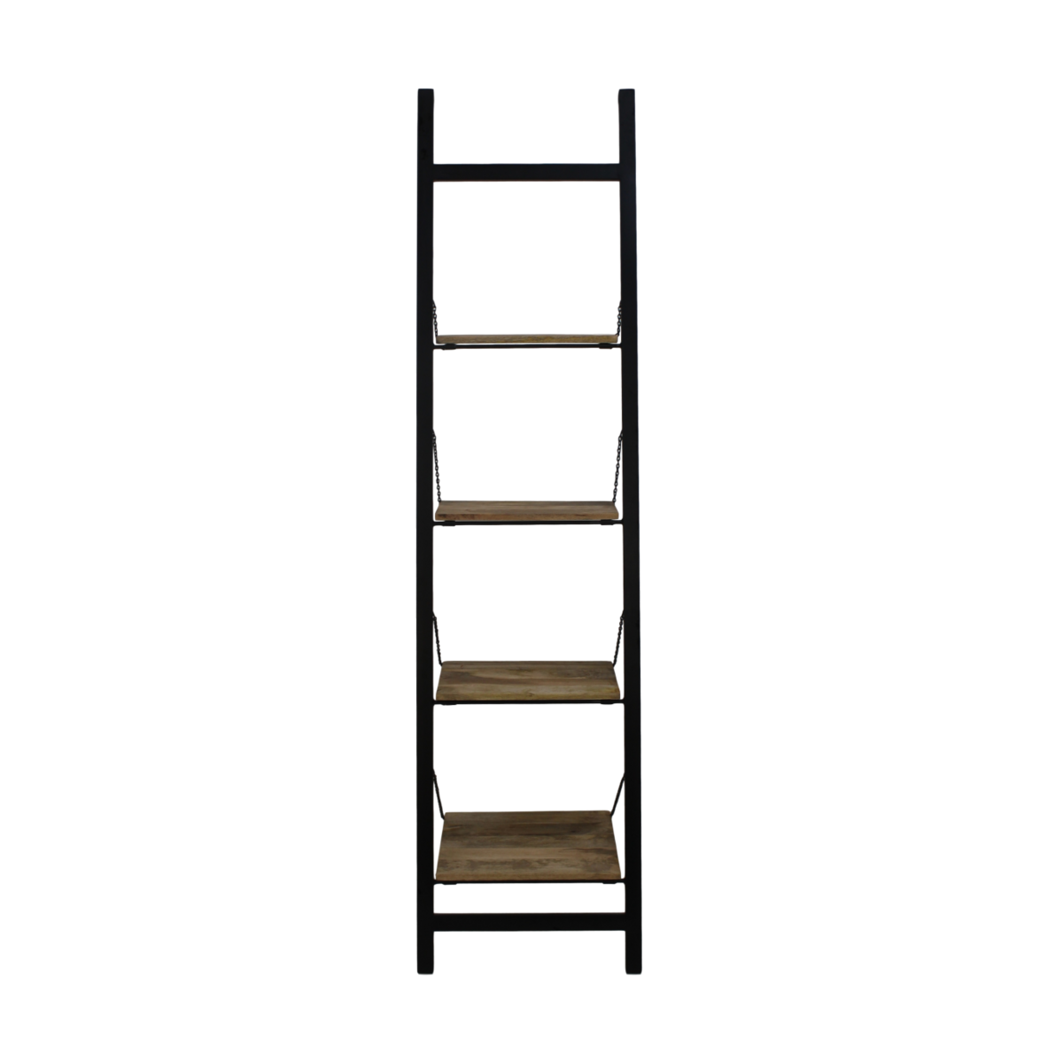 HSM Collection-Decoratieve Ladder -55x40x220-Zwart/Naturel-Mango/Metaal