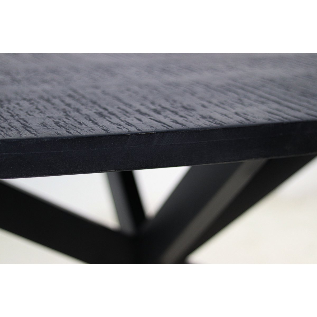HSM Collection-Ronde Eettafel Melbourne-110x110x80-Zwart-Mango/Metaal
