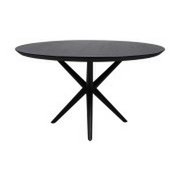 HSM Collection-Ronde Eettafel Zürich-80x80x76-Zwart-Acacia/Metaal
