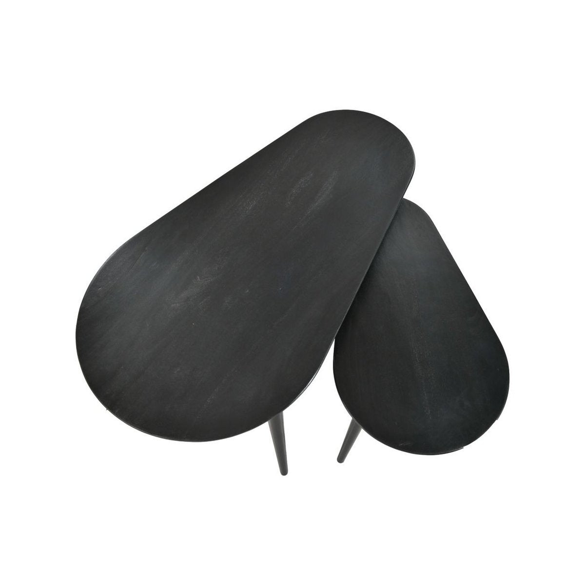 Salontafels Zürich - 95x52x46 - Acaciahout/metaal - Set van 2