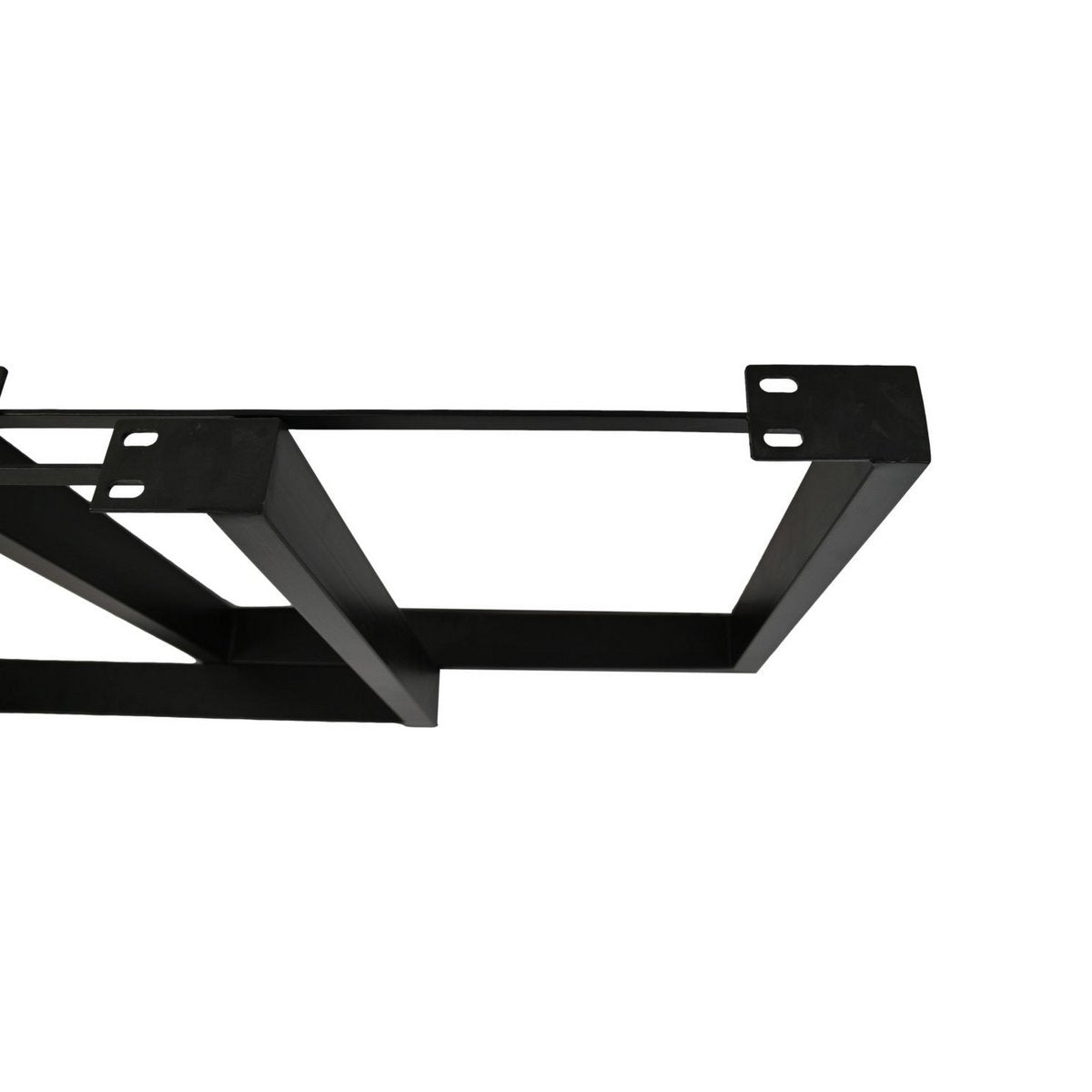 HSM Collection-Tafelpoot Model U S/2-1-80x10x72 (75x25mm)-Zwart-Metaal