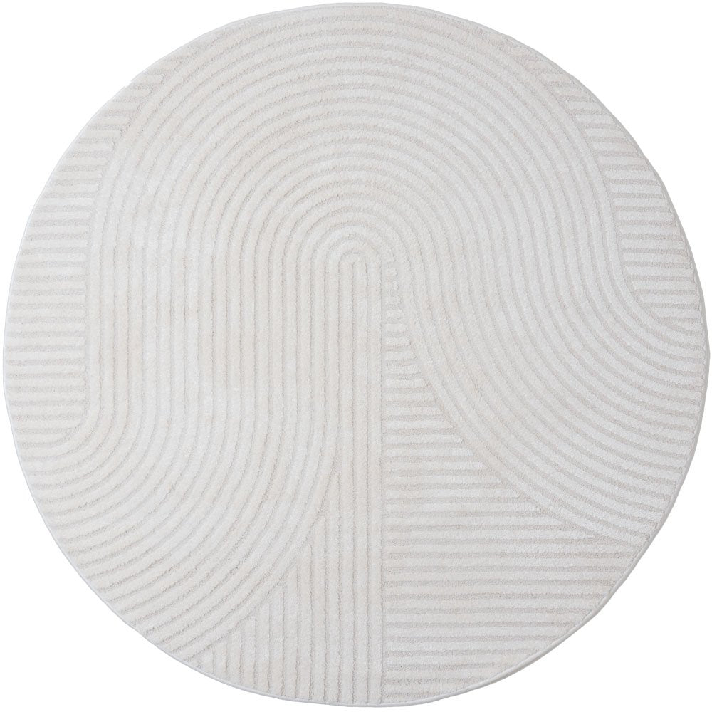 Vloerkleed Ella - Cream - Rond ø240 cm