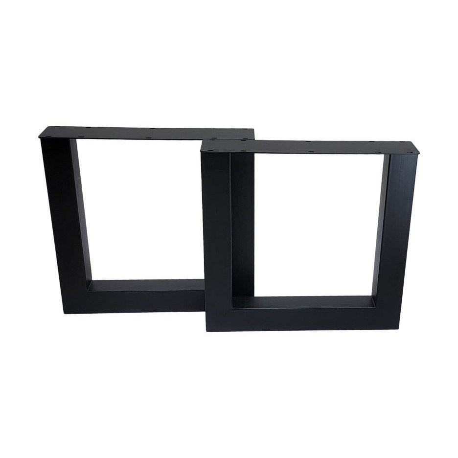 Tafelpoten U-poot S/2 - 75x15x72 - Zwart gepoedercoat - Metaal