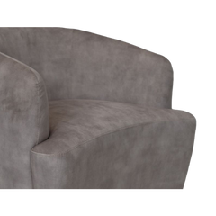 Draaifauteuil - Wit/Zwart - Adore 01 - Fluweel/metaal