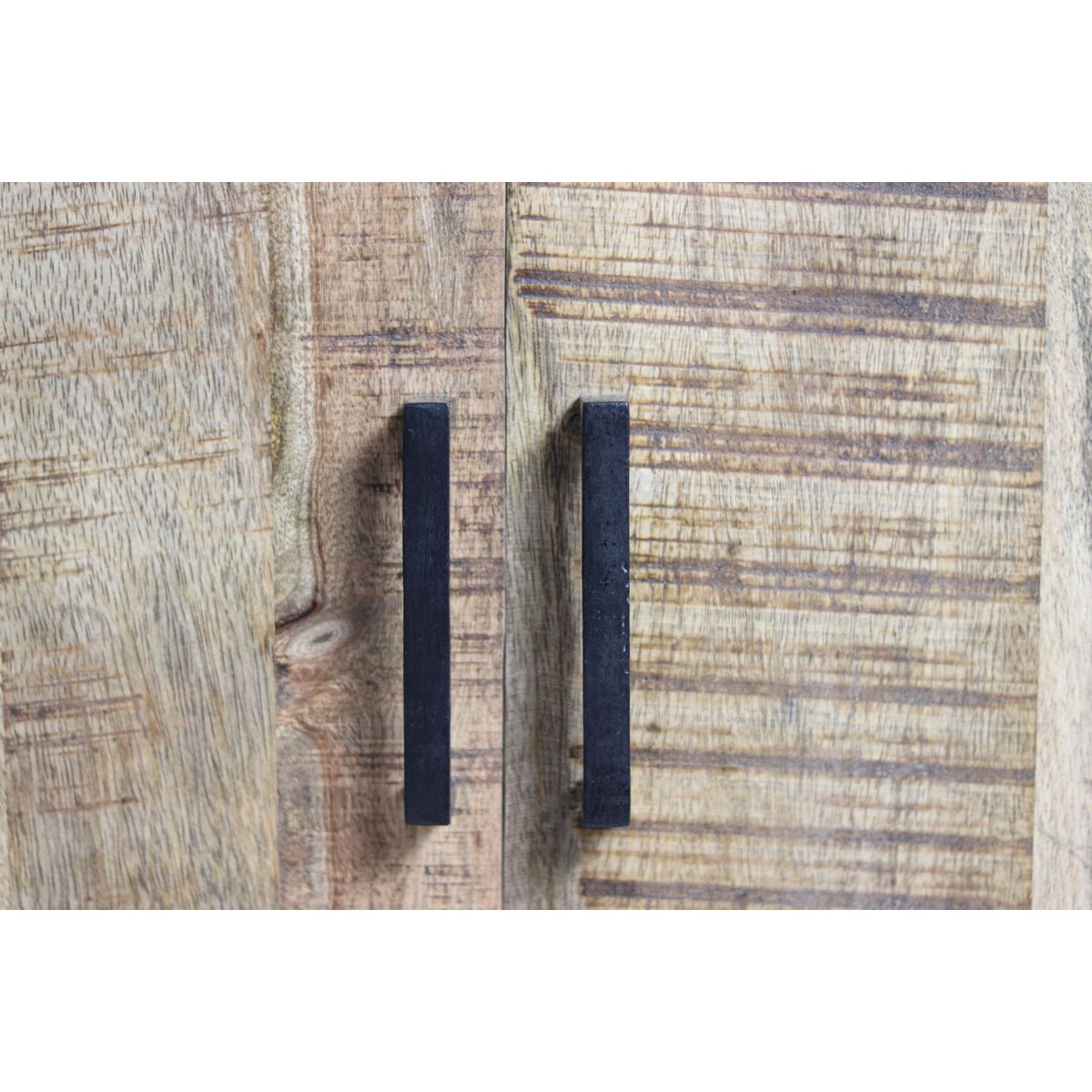 HSM Collection-Wandkast Level 2 Deur-80x35x180-Naturel/Zwart-Mango/Metaal