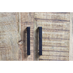HSM Collection-Wandkast Level 2 Deur-80x35x180-Naturel/Zwart-Mango/Metaal