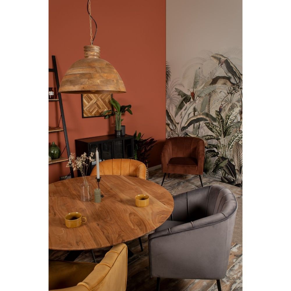 HSM Collection-Rond Tafelblad Zürich-ø120x3,8-Naturel-Acacia